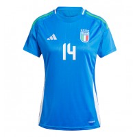 Italy Federico Chiesa #14 Replica Home Shirt Ladies Euro 2024 Short Sleeve